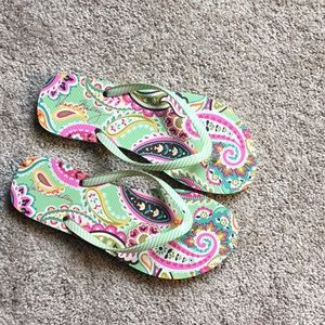 Vera Bradley flip flops.   *